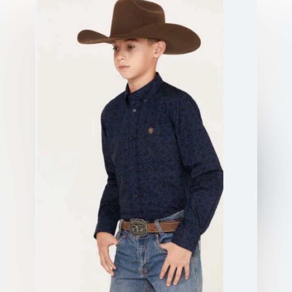 Boys Ariat Giles Button-Down Shirt Size Large